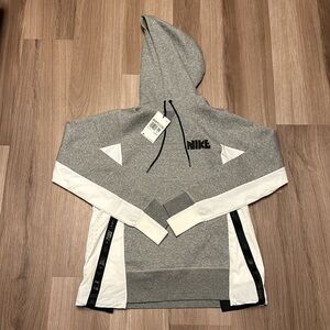 Nike Gray and White Hoodie Jacket